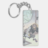 Yoshitoshi著日本人のRaccon犬Tanuki Ukiyo-e キーホルダー (正面左)