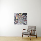 Yoshitoshi著日本人のUkiyo-e Yokaiの幽霊 タペストリー (インサイチュ(横))