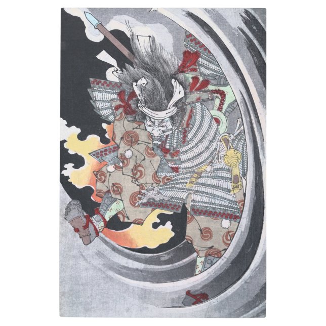 Yoshitoshi著日本人のUkiyo-e Yokaiの幽霊 メタルプリント (正面)