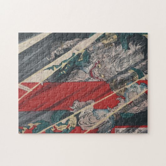 Yoshitoshi著日本人のUkiyo-e Yokai茨城の鬼 ジグソーパズル (横)