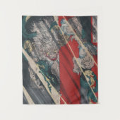 Yoshitoshi著日本人のUkiyo-e Yokai茨城の鬼 タペストリー (正面)