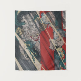 Yoshitoshi著日本人のUkiyo-e Yokai茨城の鬼 タペストリー