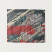 Yoshitoshi著日本人のUkiyo-e Yokai茨城の鬼 タペストリー (正面(横))