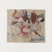 Yoshitoshi著日本語Ukiyo-e Hangakujo タペストリー (正面(横))