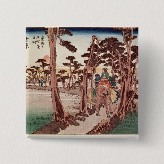 Yoshiwaraからの富士 缶バッジ (正面)