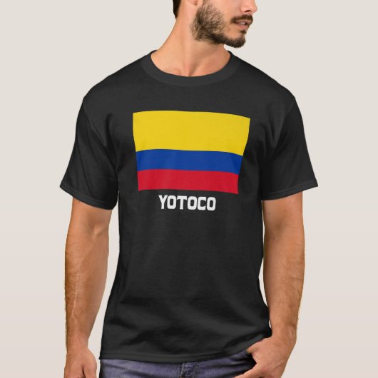 Yotoco Colombia Flag Emblem Escudo Bandera Crest Tシャツ (正面)