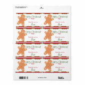 YOUによる焼いたクリスマスのクッキーのギフトラベル ラベル (フルシート)