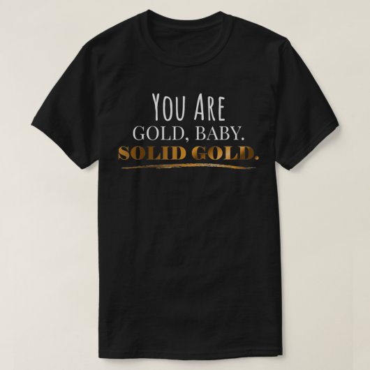 Youは金ゴールドベビー無地の金ゴールド やる気を起こさせる tシャツ (デザイン正面)