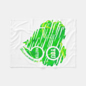 Youセミコロンハートメンタルヘルス認識度 フリースブランケット (正面(横))