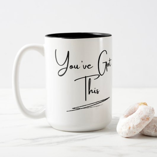 "You'得 Have This" – マやる気を起こさせるグ ツートーンマグカップ (ドーナツ)