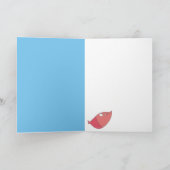 You考え Cartoon Fish and Worm Cards カード (内部)