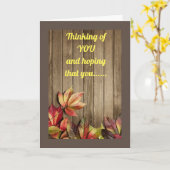 "YOU"のための美**感謝祭**カード カード (黄色い花)