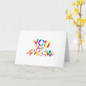 "YOU"はARE素晴らしで"`18" カード (黄色い花)