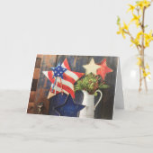 "YOU"への赤い白または青のハッピーバースデー カード (黄色い花)