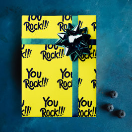 You クール Black And Yellow Typoパタモダンーン ラッピングペーパー