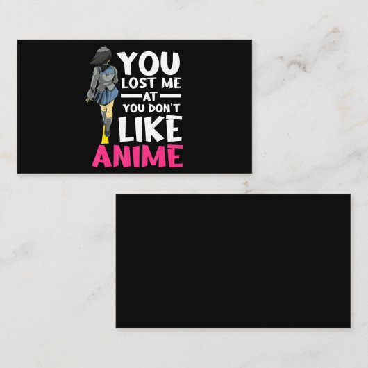 You 失った Meアニメ衣料マンガコスプレオタク 名刺 (正面/裏面)