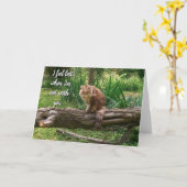 You 恋しく思 Cat写真折り畳みグリーティングカード カード (黄色い花)