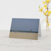 You 恋しく思 Michigan Lake Shores Greeting Card カード (黄色い花)