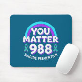 You 988 Suicide Prevention Awareness Rainbow Ribbo マウスパッド (マウス)