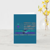 You American Flag Suicide Prevention Awareness カード (黄色い花)