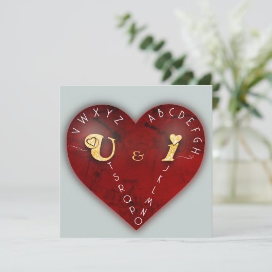You and I -赤いハート上のアルファベットゲーム シーズンカード (スタンド正面)