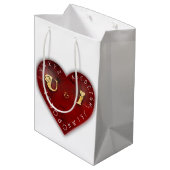 You and I -赤いハート上のアルファベットゲーム ミディアムペーパーバッグ (裏面アングル)