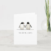 You and Me, Always Romantic Penguin Valentine’s  カード (正面)