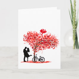 You and Me, and Cupid Personalized Folded Card カード