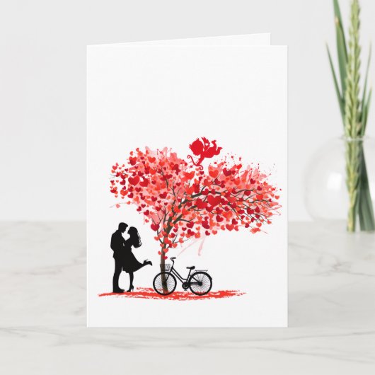 You and Me, and Cupid Personalized Folded Card カード (正面)