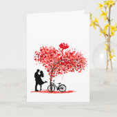 You and Me, and Cupid Personalized Folded Card カード (黄色い花)