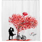 You and Me, and Cupid Shower Curtain シャワーカーテン (正面)