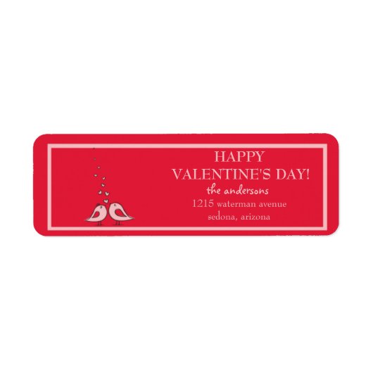 You and Me- Love Birds Valentine's day sticker ラベル (正面)