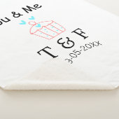 You and me love cup cake red valentine's day name  シェルパブランケット (3/4)