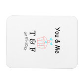 You and me love cup cake red valentine's day name  マグネット (横)