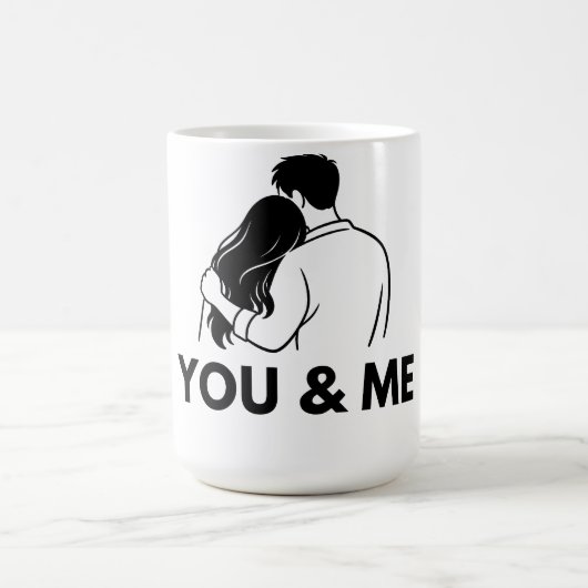 You And Me Minimal Couple Mug コーヒーマグカップ (中央)