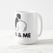 You And Me Minimal Couple Mug コーヒーマグカップ (正面右)