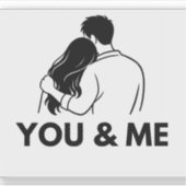 You And Me Minimal Vinyl Sticker シール (正面)