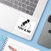 You And Me Minimal Vinyl Sticker シール (ノートパソコンとiPhone)