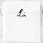 You And Me Minimal Vinyl Sticker スクエアシール (バッグ)