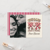 You and me perfect match valentines写真 カード (正面/裏面インサイチュ)