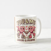 You and me perfect match valentines写真 コーヒーマグカップ (正面右)