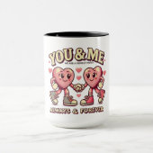 You and me perfect match valentines マグカップ (中央)