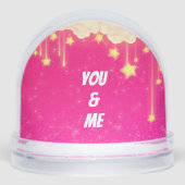 You and Me Wedding Snow Globe Pink (正面)