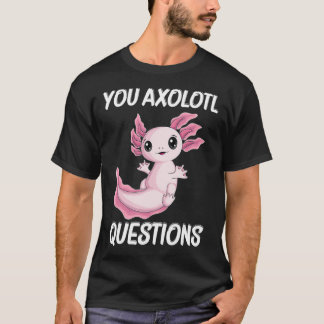 you Aolotl質問かわいいかわいいAolotl子供の少年m Tシャツ