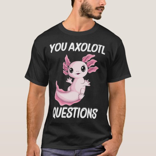 you Aolotl質問かわいいかわいいAolotl子供の少年m Tシャツ (正面)