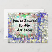 You&apos; 私の美術展に招待される再 インビテーションポストカード (正面/裏面)