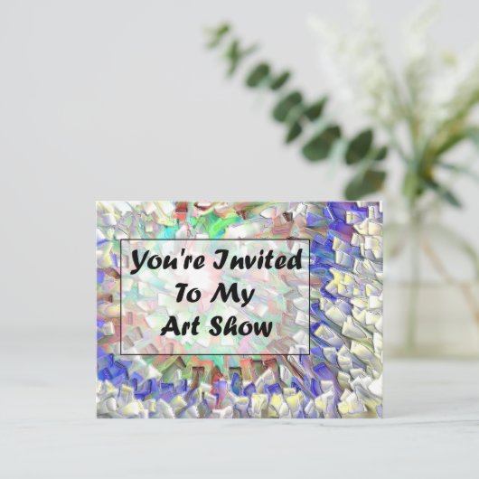 You&apos; 私の美術展に招待される再 インビテーションポストカード (スタンド正面)