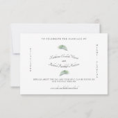 You are 招待されシンプル Tropical 結婚's Website 招待状 (裏面)