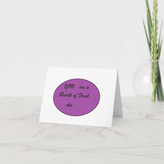You are a Breath of Fresh Air サンキューカード (正面)