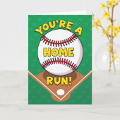 You Are A Home Run Baseball Card カード (黄色い花)